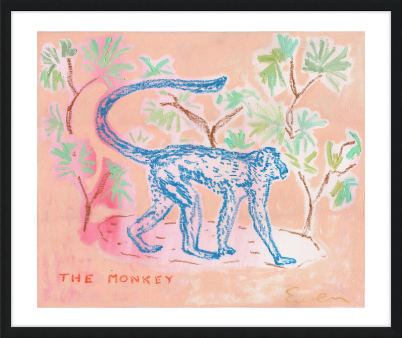 Giclée Print // The Blue Monkey (Dusty Pink)