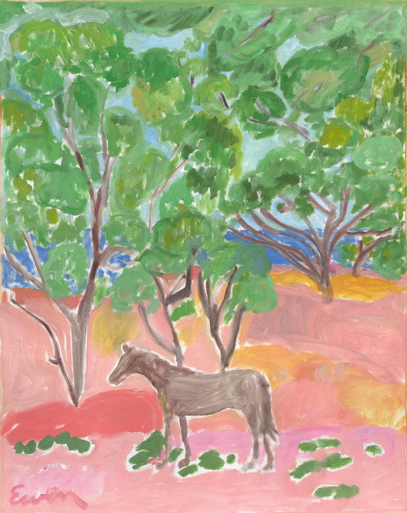 Oil Painting // Horse, Colorful Landscape