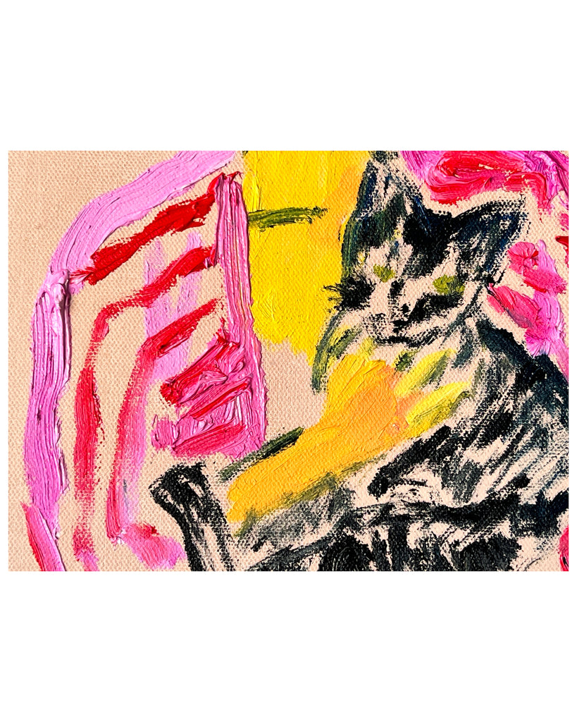 Cat Painting // For He Is A Mixture of Gravity and Waggery