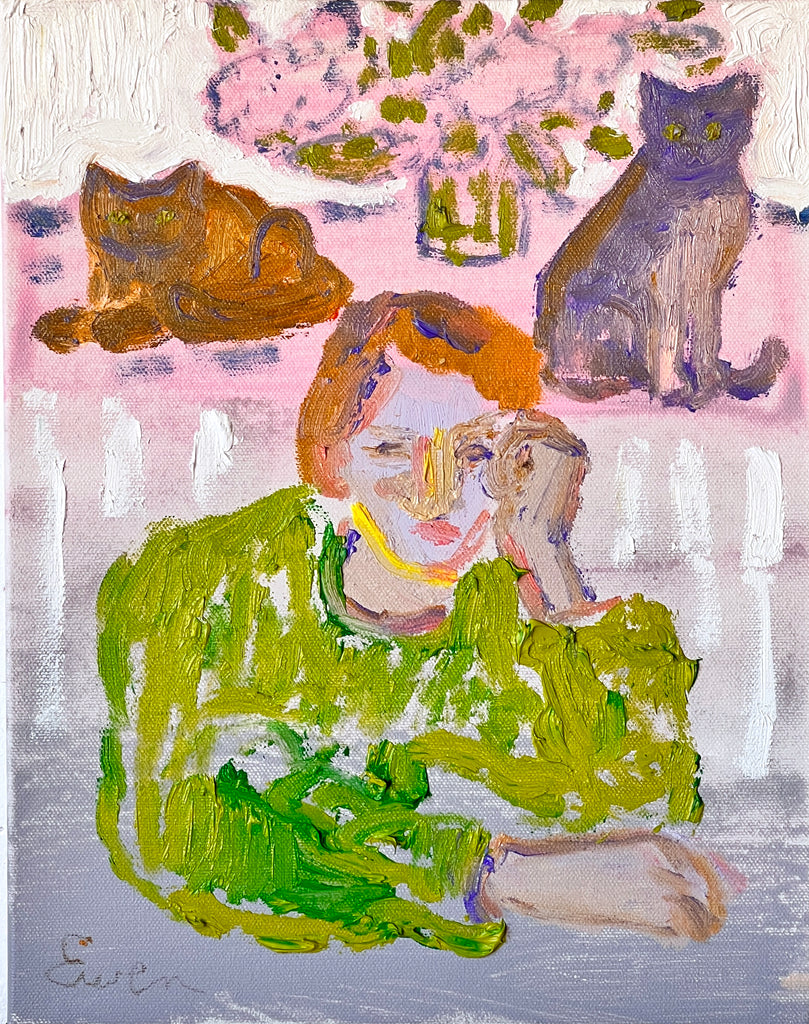 Cat Painting // There Are Two Means of Refuge from the Miseries of Life