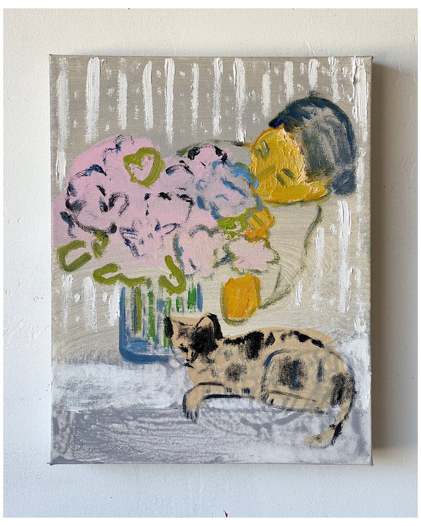 Cat Painting // I like the little they know, which is so much