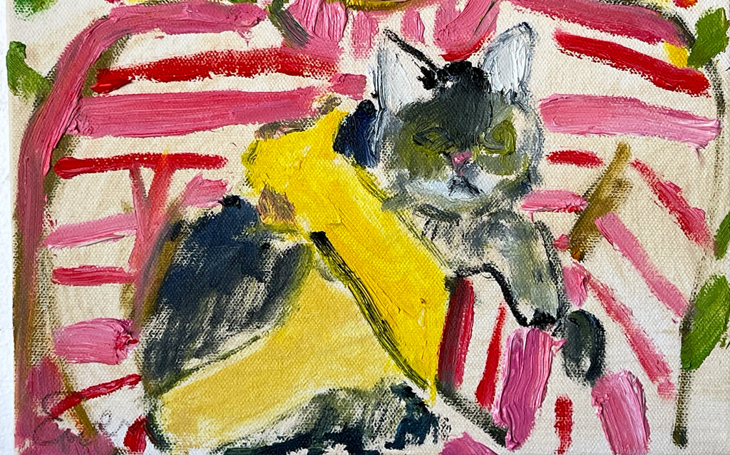 Cat Painting // Get Going On A Little Optimism Around Here