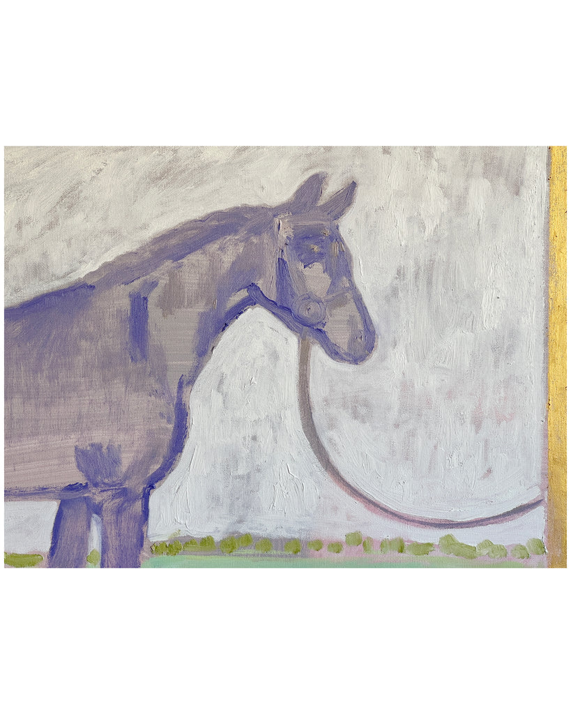 Oil Painting // Lavender Horse Facing East