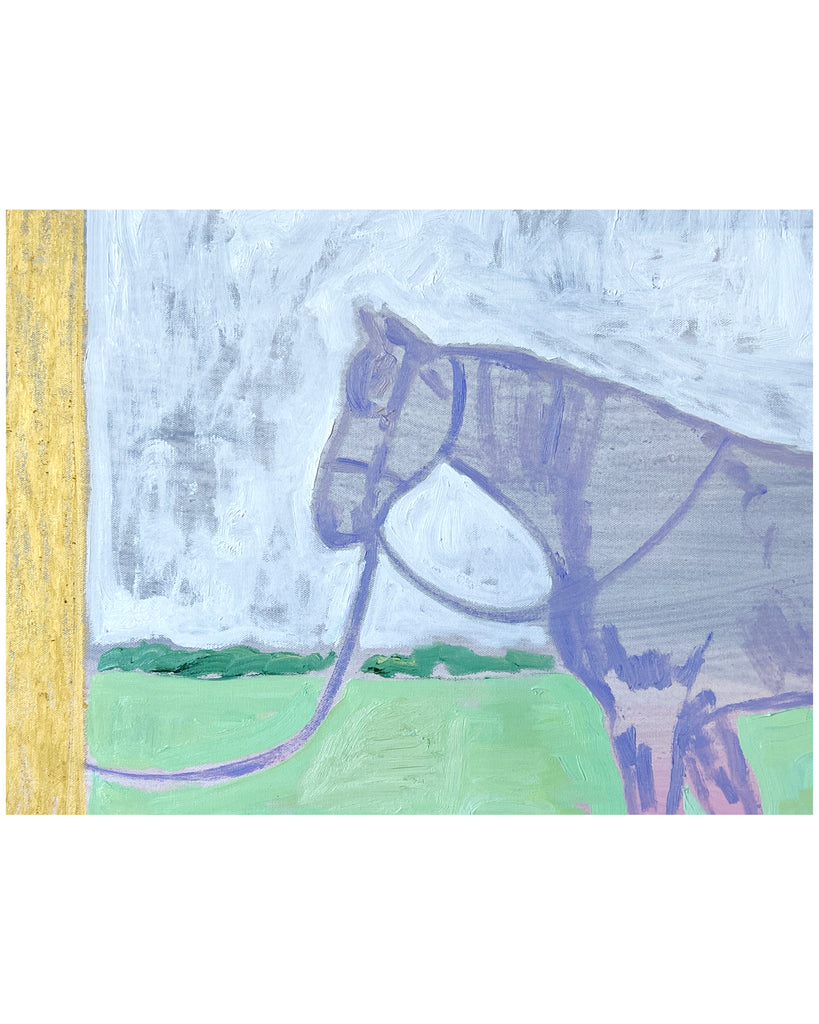Oil Painting // Lavender Horse Facing West