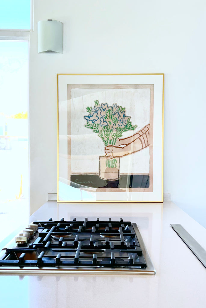 Giclée Print // Arranging Blue Wildflowers