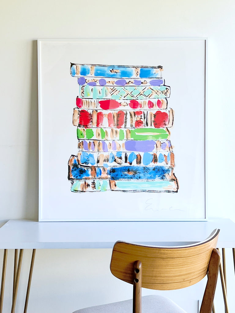 Giclée Print // Tsundoku (Stack of Books)