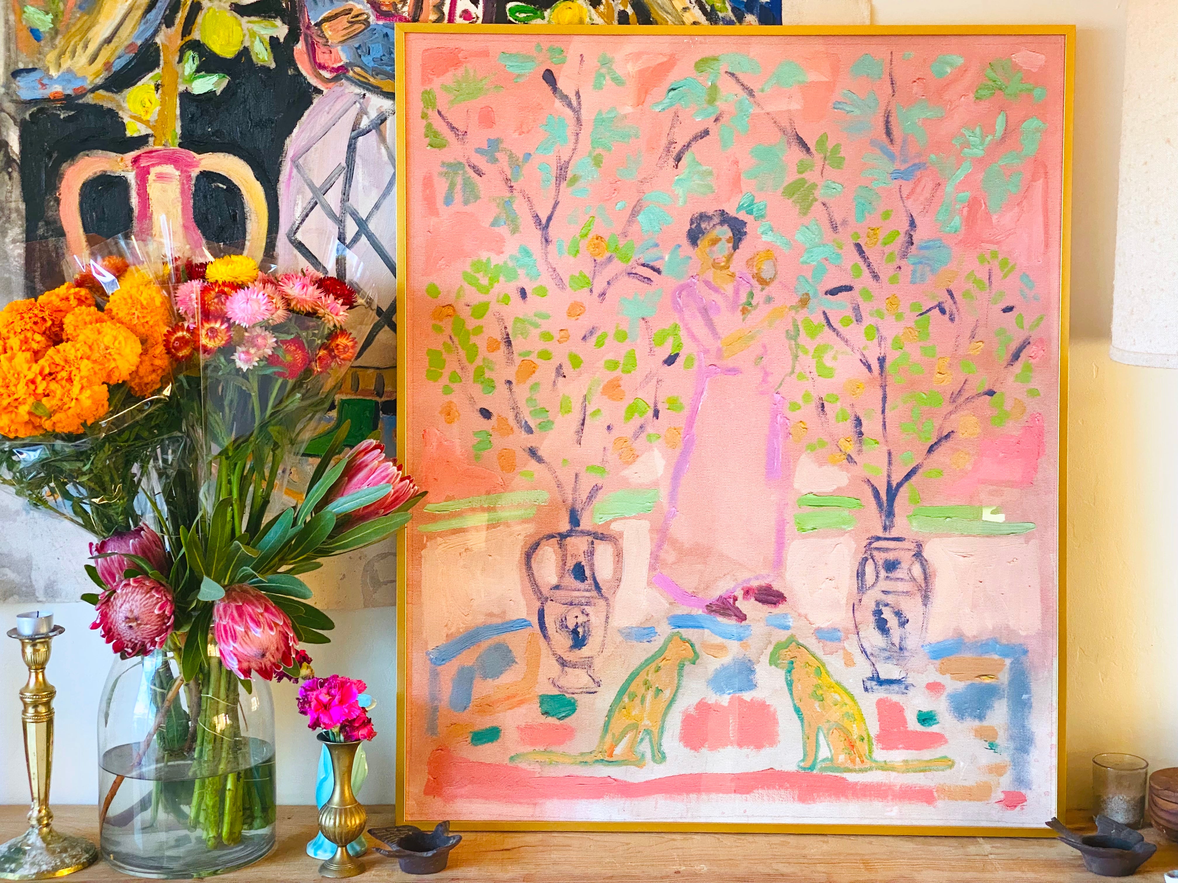 Giclée Print // Mother and Child (With Pair of Golden Cats) | Anne