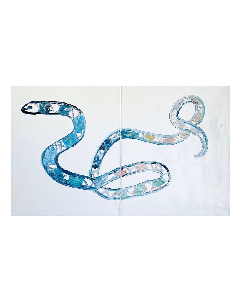 Oil Painting // Friendly Snake Facing West
