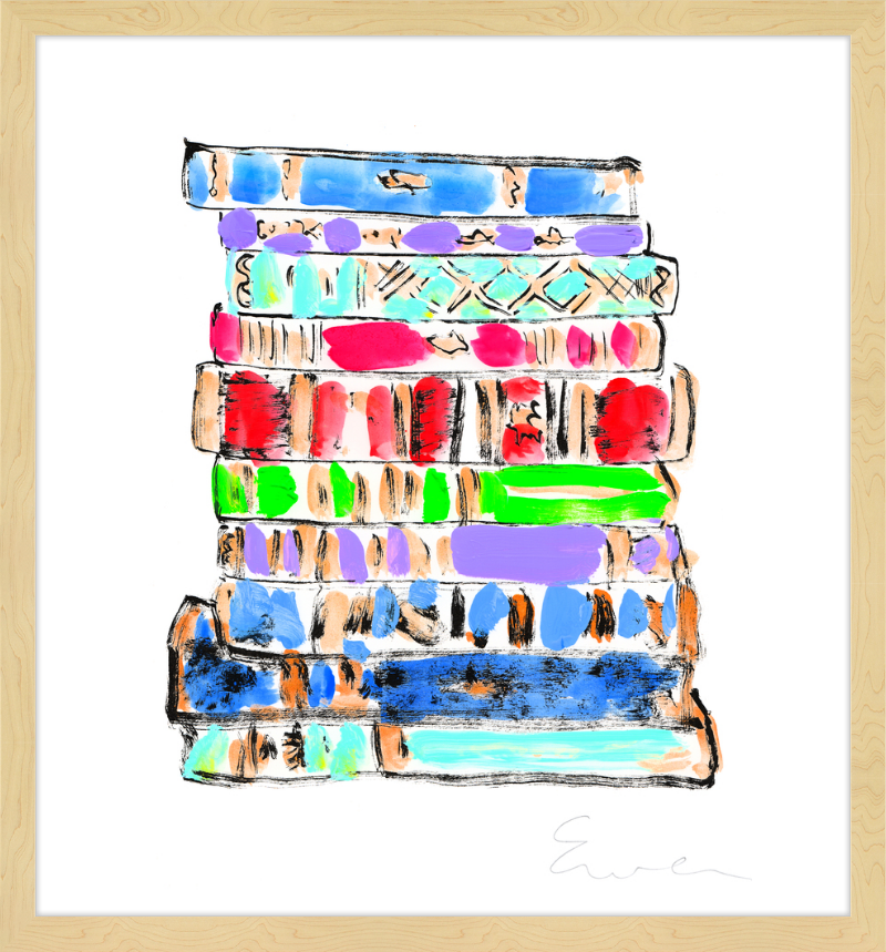 Giclée Print // Tsundoku (Stack of Books)