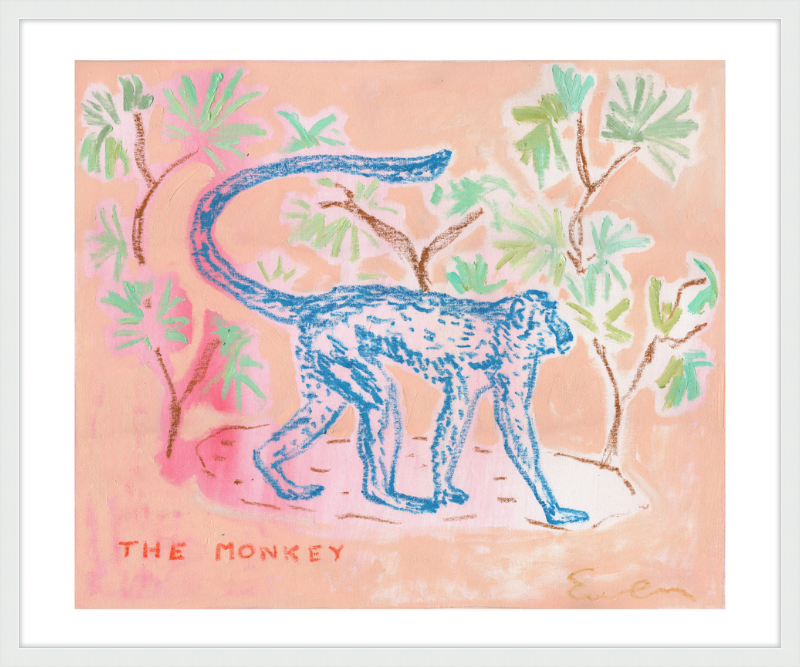 Giclée Print // The Blue Monkey (Dusty Pink)