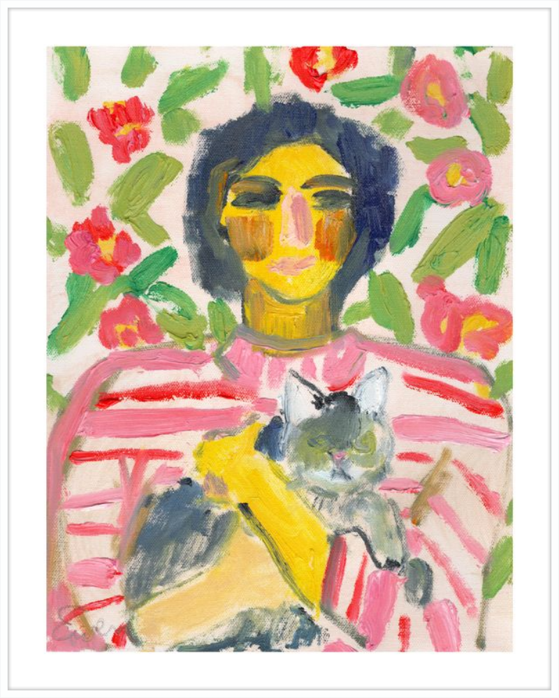 Giclée Print // A Little Optimism Around Here (Cat Painting Series)