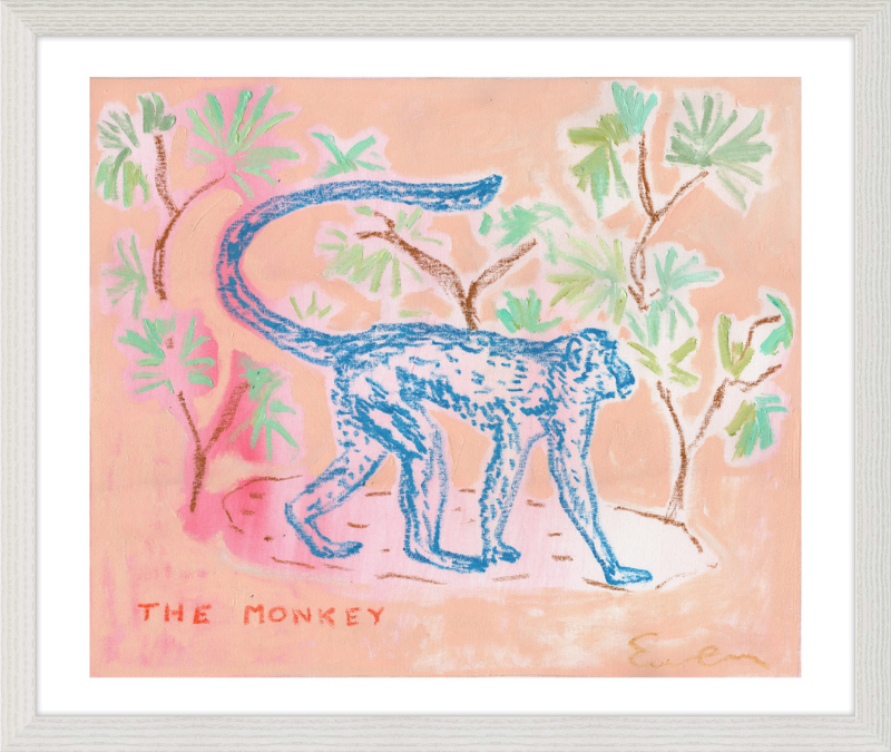 Giclée Print // The Blue Monkey (Dusty Pink)