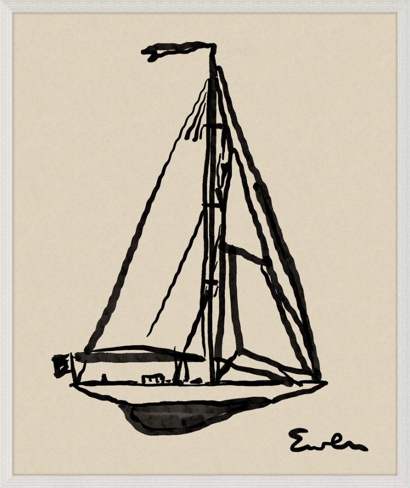Giclée Print // Sailboat : Warm Black