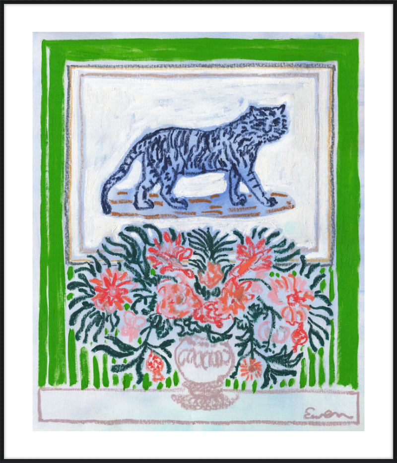 Giclée Print // Green Room with Tiger