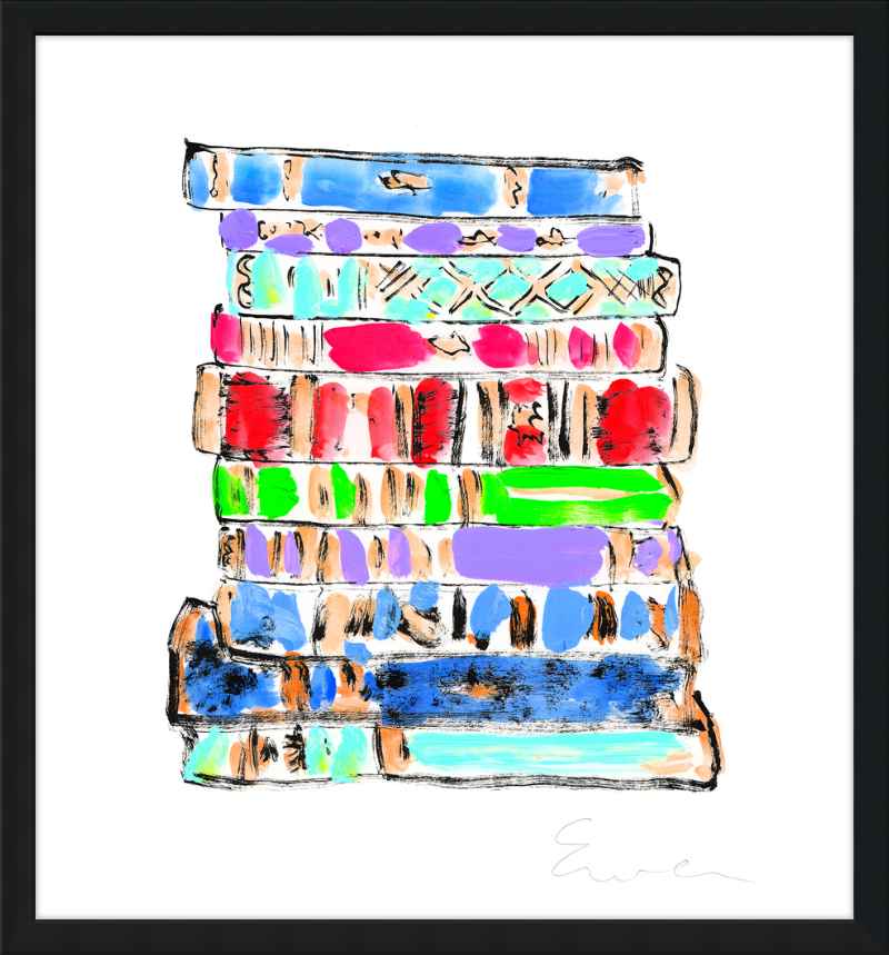Giclée Print // Tsundoku (Stack of Books)