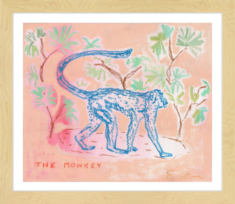 Giclée Print // The Blue Monkey (Dusty Pink)