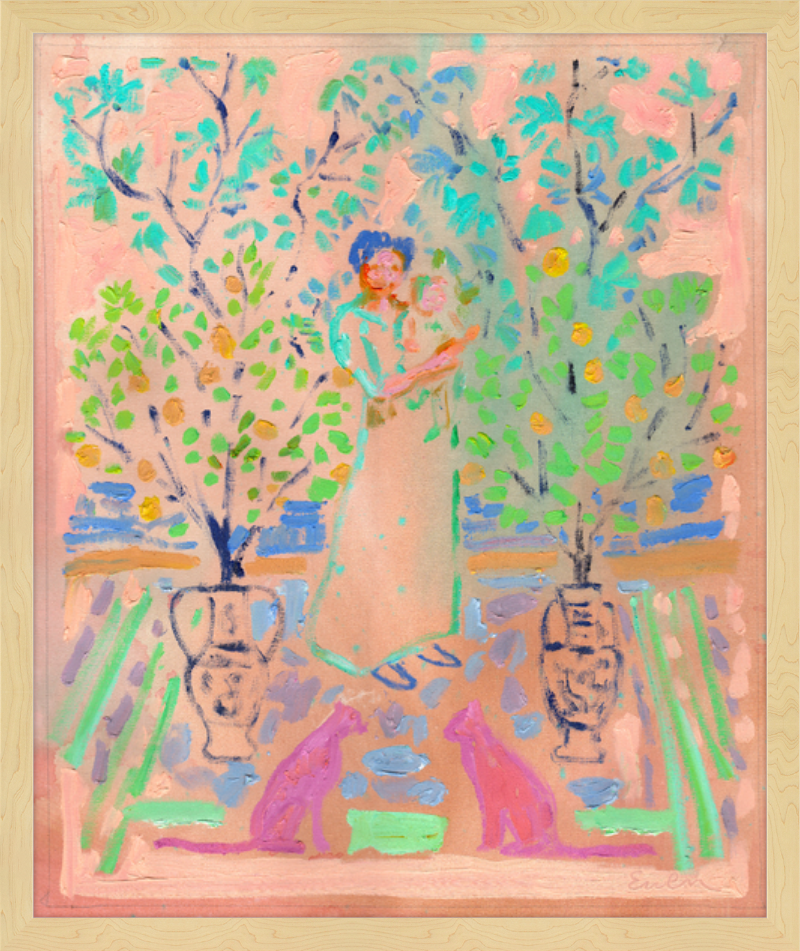 Giclée Print // Mother And Child (With Pair of Pink Cats)