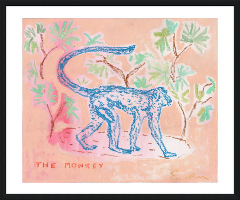 Giclée Print // The Blue Monkey (Dusty Pink)