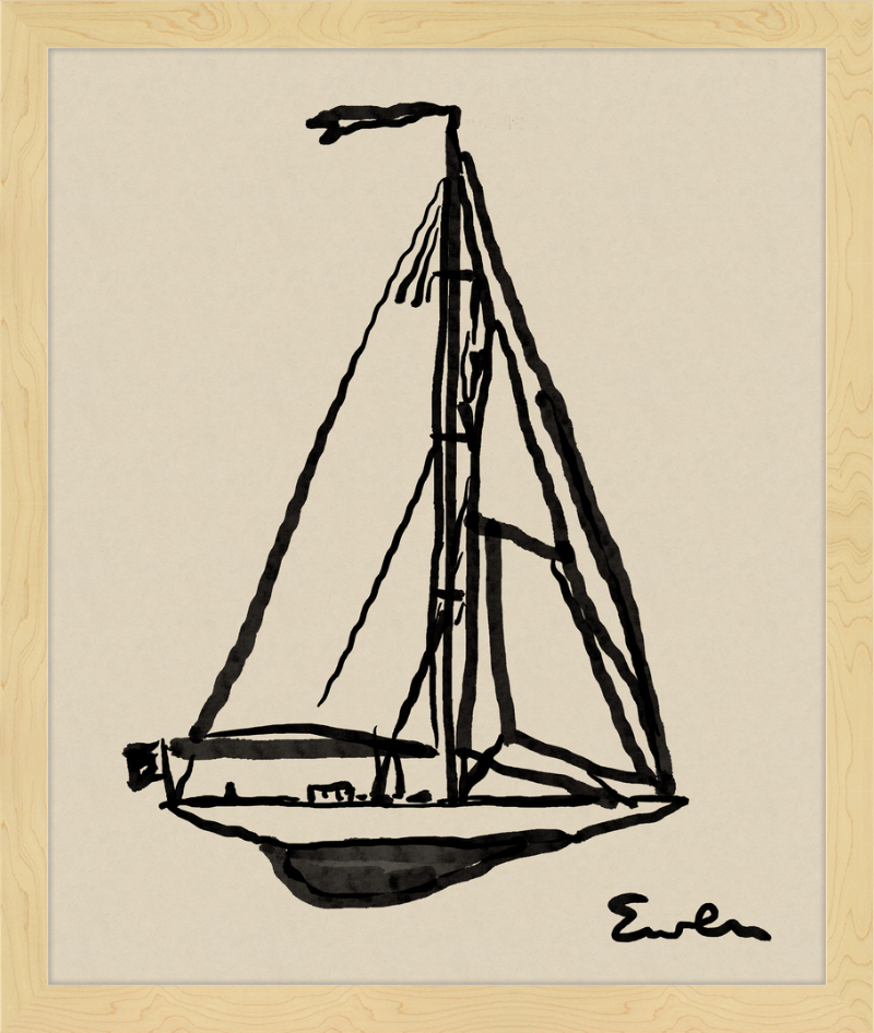 Giclée Print // Sailboat : Warm Black