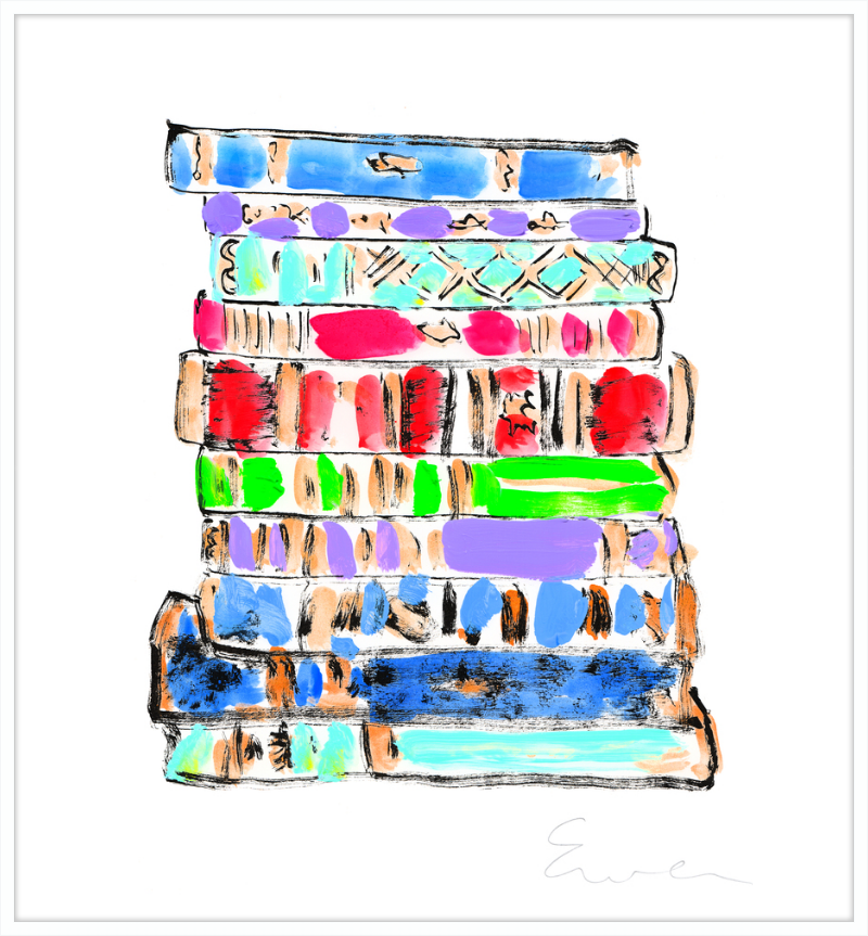 Giclée Print // Tsundoku (Stack of Books)