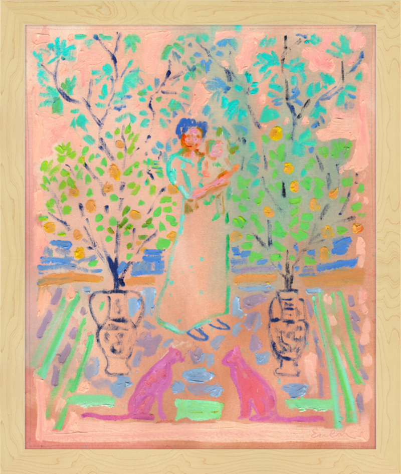 Giclée Print // Mother And Child (With Pair of Pink Cats)