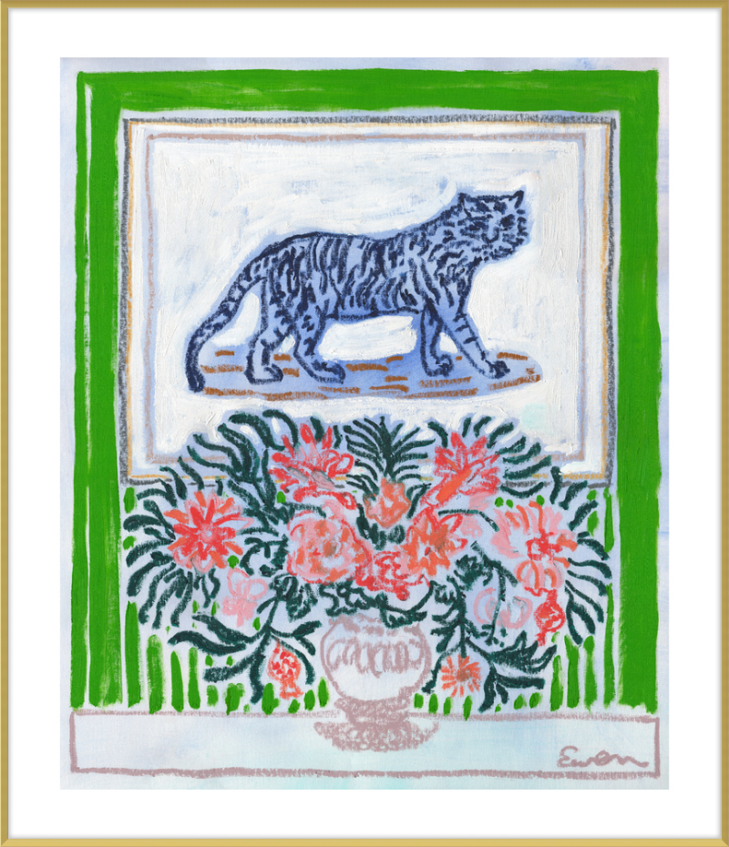 Giclée Print // Green Room with Tiger