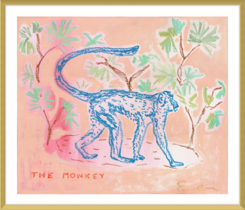 Giclée Print // The Blue Monkey (Dusty Pink)