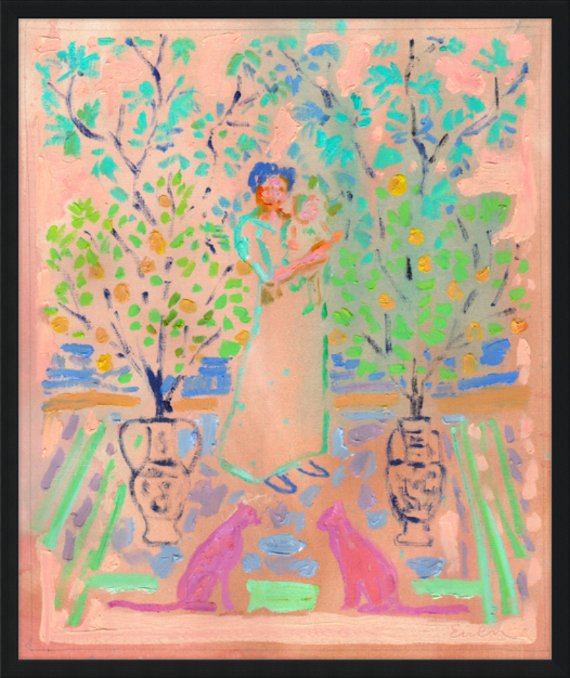 Giclée Print // Mother And Child (With Pair of Pink Cats)