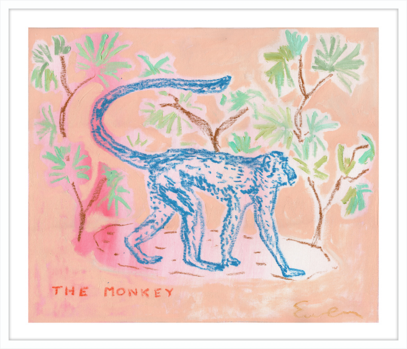Giclée Print // The Blue Monkey (Dusty Pink)