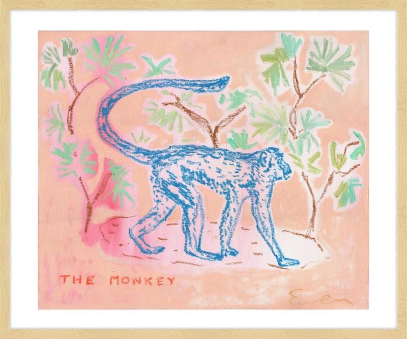 Giclée Print // The Blue Monkey (Dusty Pink)