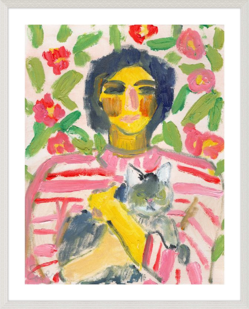 Giclée Print // A Little Optimism Around Here (Cat Painting Series)