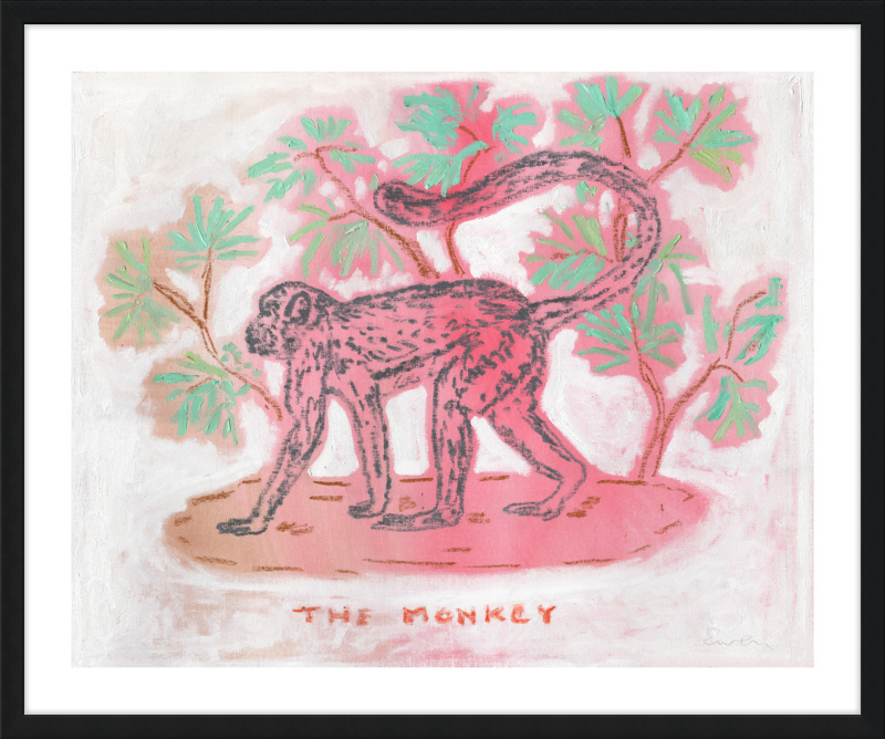 Giclée Print // The Monkey (Rose & Jade)