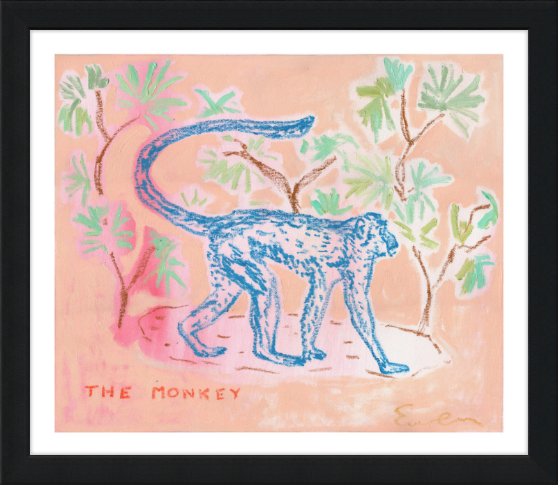Giclée Print // The Blue Monkey (Dusty Pink)