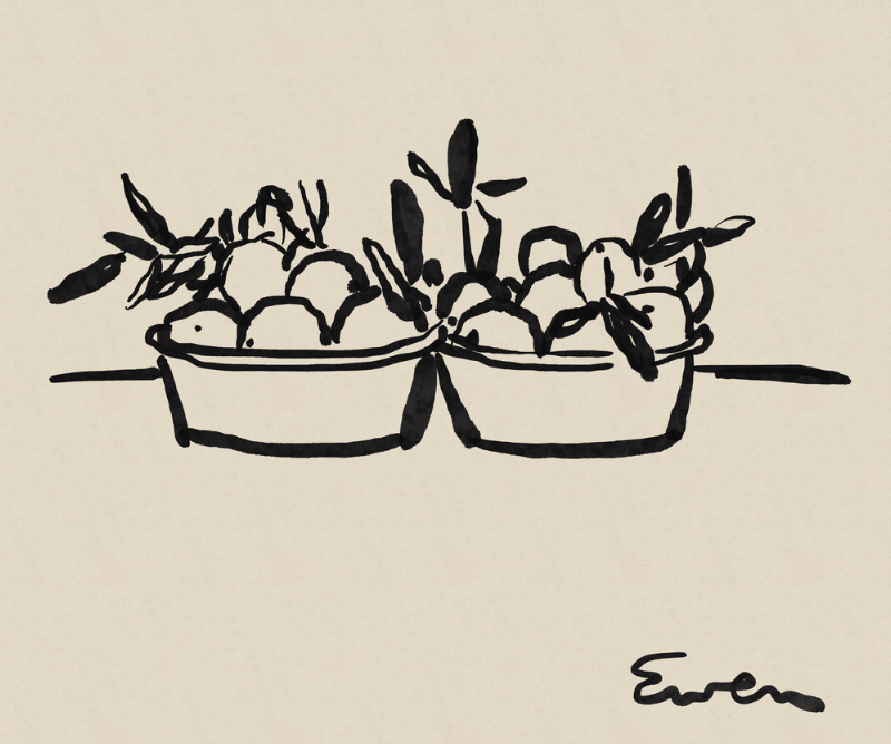 Giclée Print // Oranges in Bowls