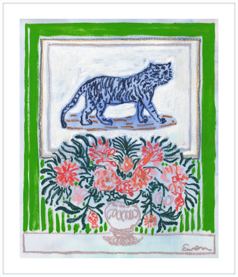 Giclée Print // Green Room with Tiger