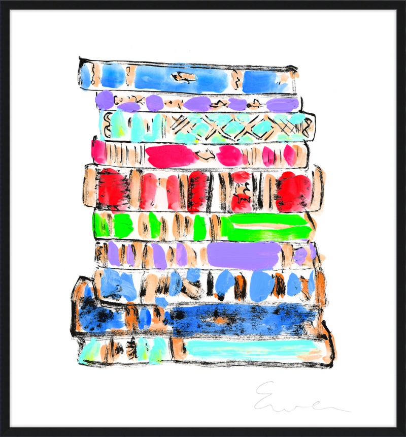 Giclée Print // Tsundoku (Stack of Books)