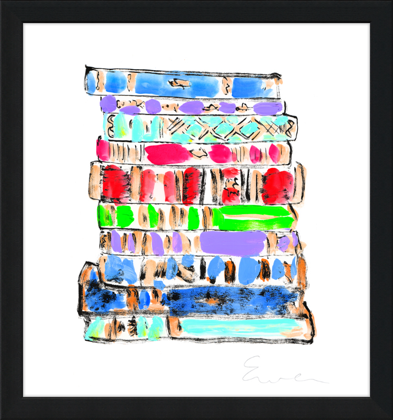 Giclée Print // Tsundoku (Stack of Books)