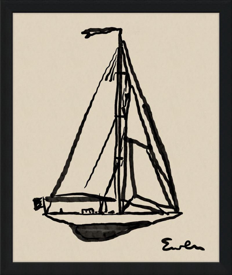 Giclée Print // Sailboat : Warm Black