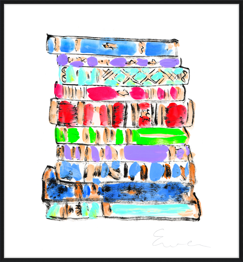 Giclée Print // Tsundoku (Stack of Books)