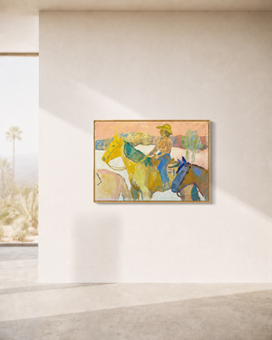 Original Painting // Rider with Three Horses