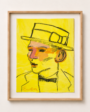 Oil Painting // Man in Hat with Bow