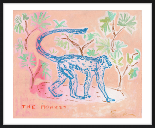 Framed Print // The Blue Monkey