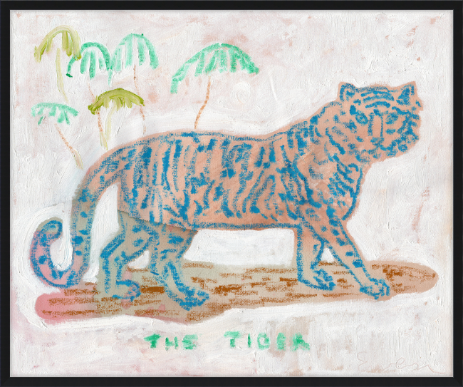 Framed Print // The Blue Tiger