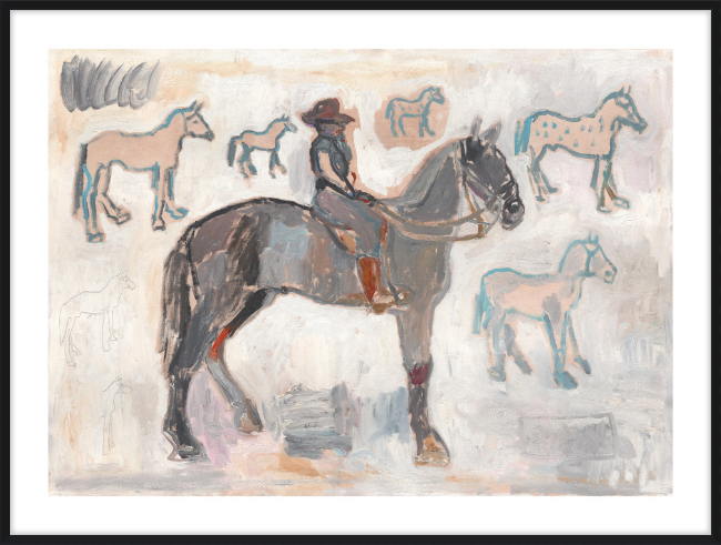 Framed Print // Ranger with 7 and a Half Horses