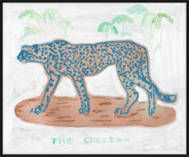 Framed Print // The Cheetah (Blue)