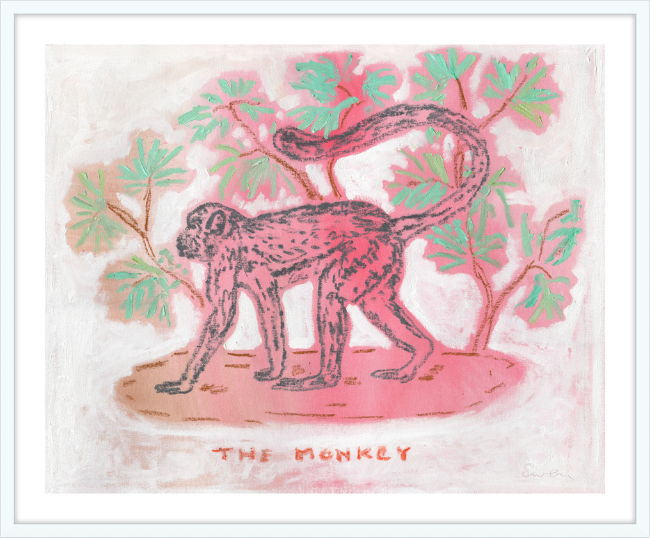 Framed Print // The Monkey (Rose & Jade)
