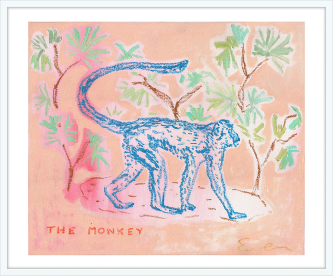 Framed Print // The Blue Monkey