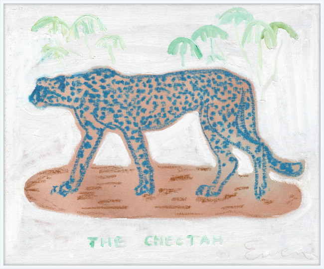 Framed Print // The Cheetah (Blue)