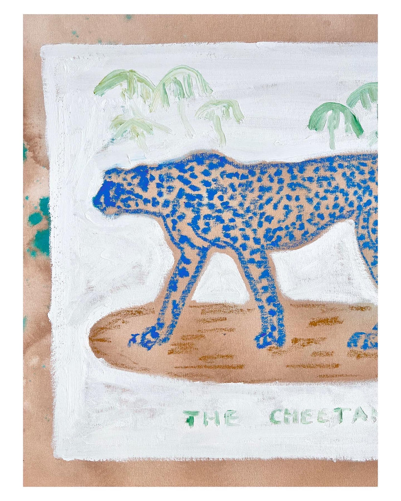 Oil Painting // The Cheetah, Blue