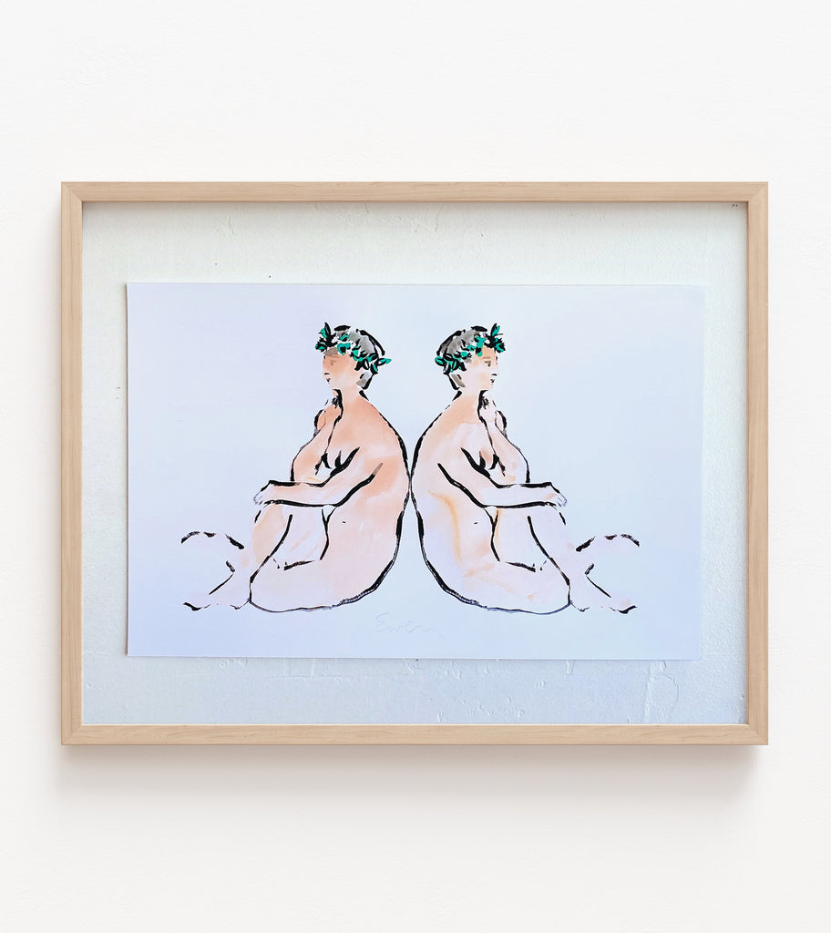 Hand Painted Multiple // Gemini, The Twins (Picasso Study- A)